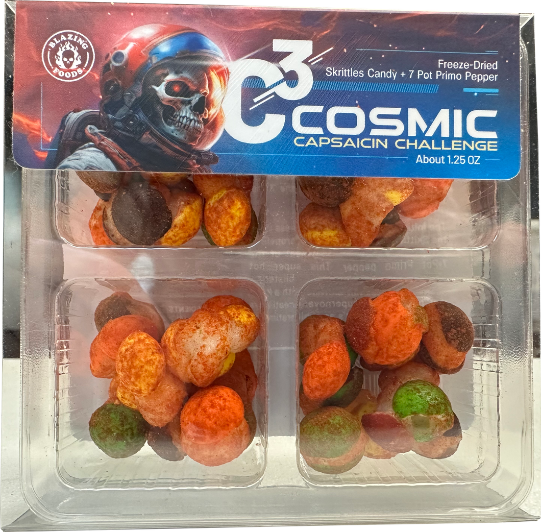 C3 Cosmic Capsaicin Challenge - Freeze Dried Skrittles + 7-Pot Primo pepper