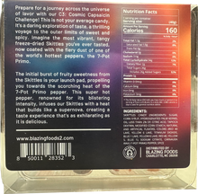 Load image into Gallery viewer, C3 Cosmic Capsaicin Challenge - Freeze Dried Skrittles + 7-Pot Primo pepper