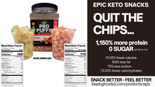 Load image into Gallery viewer, 90% Pure Protein Snack - 9 SERVINGS - Epic Pro Puffs