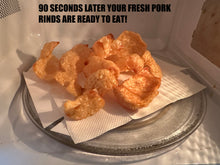 Load image into Gallery viewer, PORK RINDS - 10 servings - healthy snacking cooks in microwave, oven or air fryer